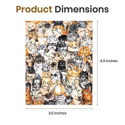 Cat Lover Wooden Jigsaw Puzzle – 40 Piece Pocket Size