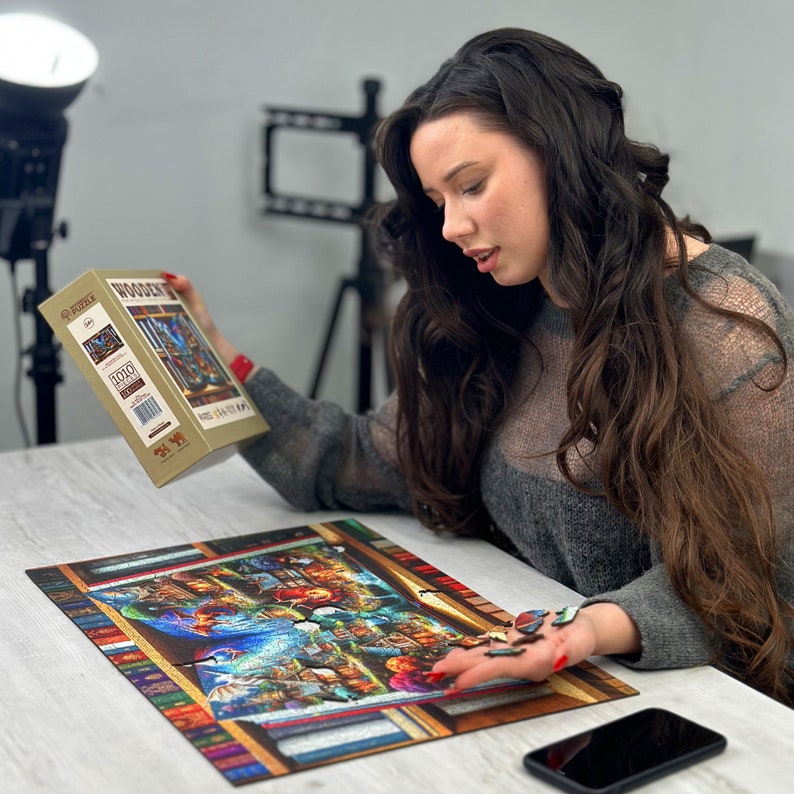Wooden Puzzle Enchanted Tales - 1000 Piece Wooden Puzzle - Unique Unusual Jigsaw Puzzles with Shaped Pieces by Wooden.City