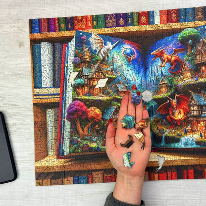 Wooden Puzzle Enchanted Tales - 1000 Piece Wooden Puzzle - Unique Unusual Jigsaw Puzzles with Shaped Pieces by Wooden.City