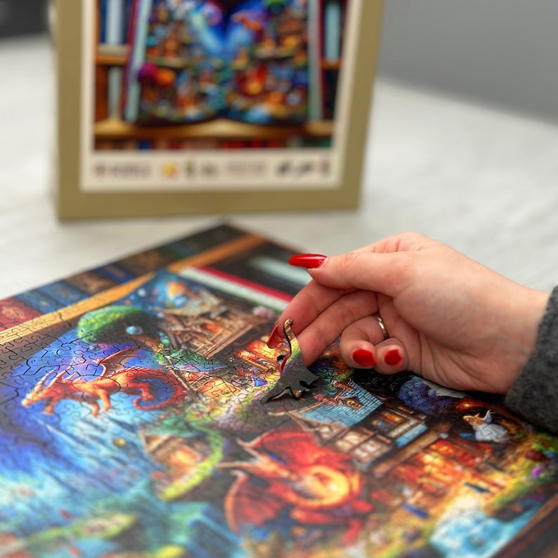 Wooden Puzzle Enchanted Tales - 1000 Piece Wooden Puzzle - Unique Unusual Jigsaw Puzzles with Shaped Pieces by Wooden.City