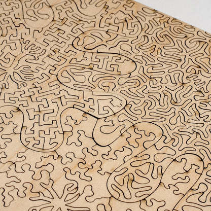 Neuron Puzzle - wooden biology and brain themed jigsaw puzzle