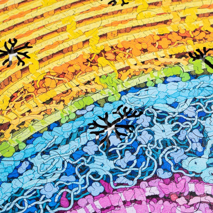 Neuron Puzzle - wooden biology and brain themed jigsaw puzzle