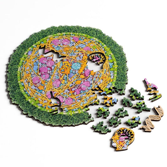 Mycoplasma puzzle  - wooden jigsaw puzzle by Nervous System