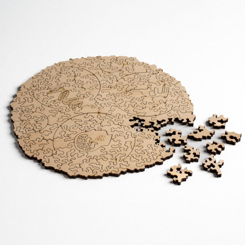 Mycoplasma puzzle  - wooden jigsaw puzzle by Nervous System