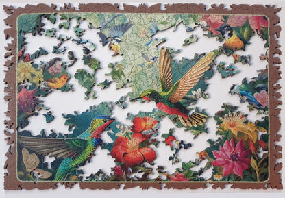 Wooden Jigsaw Puzzles For Adults - Hummingbirds (250-500 pieces) - Nature Puzzle for Kids - Gifts for Women, wedding - Board Game #56