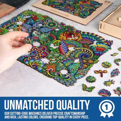 Jigsaw Puzzles for Adults XL 320 Piece (40x27cm) – Flower Garden Wooden Jigsaw Puzzle