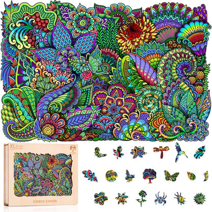Jigsaw Puzzles for Adults XL 320 Piece (40x27cm) – Flower Garden Wooden Jigsaw Puzzle