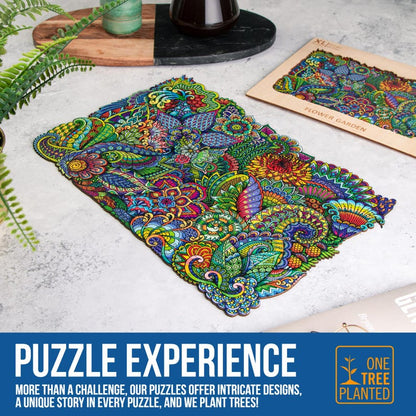 Jigsaw Puzzles for Adults XL 320 Piece (40x27cm) – Flower Garden Wooden Jigsaw Puzzle