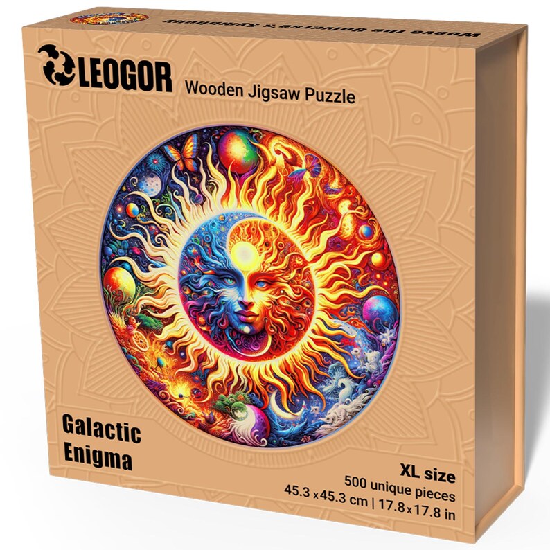 Extra-Thick 5mm Wooden Puzzle for Adults – 200, 350, 500 Pieces | Wood Puzzles Adult with Unique Hand-Shaped Pieces, Galactic Enigma