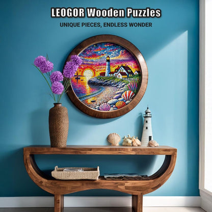 Extra-Thick 5mm Wooden Puzzle for Adults – 500 Pieces | Wood Puzzles Adult with Unique Hand-Shaped Pieces, Coastal Tapestry