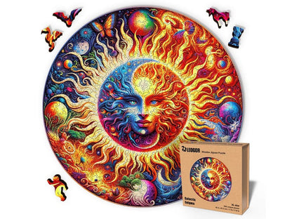 Extra-Thick 5mm Wooden Puzzle for Adults – 200, 350, 500 Pieces | Wood Puzzles Adult with Unique Hand-Shaped Pieces, Galactic Enigma