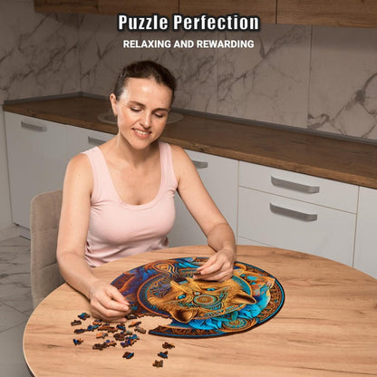 Extra-Thick 5mm Wooden Puzzle for Adults – 500 Pieces | Wood Puzzles Adult with Unique Hand-Shaped Pieces, Wolf Enchantment
