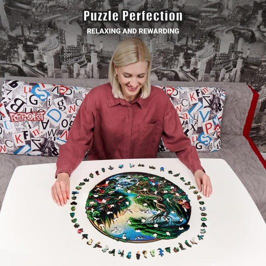 Extra-Thick 5mm Wooden Puzzle for Adults – 500 Pieces | Wood Puzzles Adult with Unique Hand-Shaped Pieces, Majestic Landscape