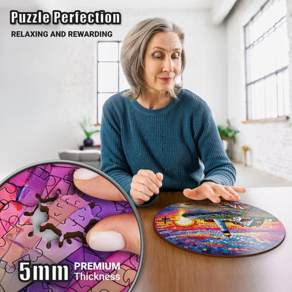 Extra-Thick 5mm Wooden Puzzle for Adults – 500 Pieces | Wood Puzzles Adult with Unique Hand-Shaped Pieces, Coastal Tapestry