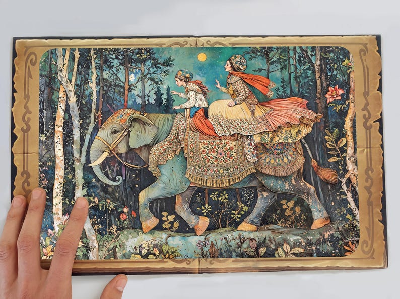 Wooden Jigsaw Puzzles For Adults - The Enchanted Elephant  - (250-500 pieces) - Fantasy Puzzle for Kids - Fairytale Gifts -Whimsy Shapes F20