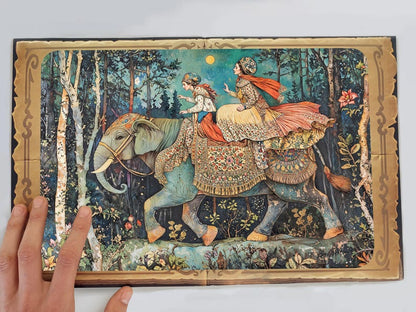 Wooden Jigsaw Puzzles For Adults - The Enchanted Elephant  - (250-500 pieces) - Fantasy Puzzle for Kids - Fairytale Gifts -Whimsy Shapes F20
