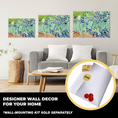 Unique jigsaw puzzle, Irises by Vincent Van Gogh, Fine art, Perfect gift for puzzle lovers, Picture wooden puzzle, Art paintings collection