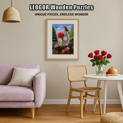 Extra-Thick 5mm Wooden Puzzle for Adults – 500 Pieces | Wood Puzzles Adult with Unique Hand-Shaped Pieces, The Moment Keeper