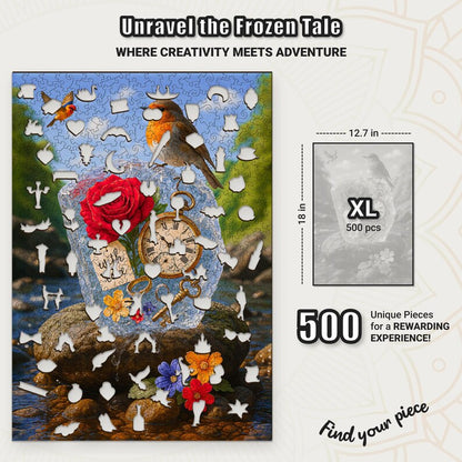 Extra-Thick 5mm Wooden Puzzle for Adults – 500 Pieces | Wood Puzzles Adult with Unique Hand-Shaped Pieces, The Moment Keeper