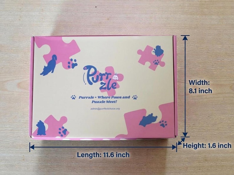Hand-Drawn Wooden Cat Jigsaw Puzzle - Unique Cat Lover Gift