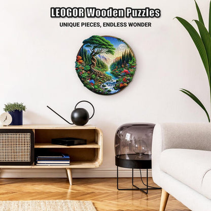 Extra-Thick 5mm Wooden Puzzle for Adults – 350 Pieces | Wood Puzzles Adult with Unique Hand-Shaped Pieces, Majestic Landscape