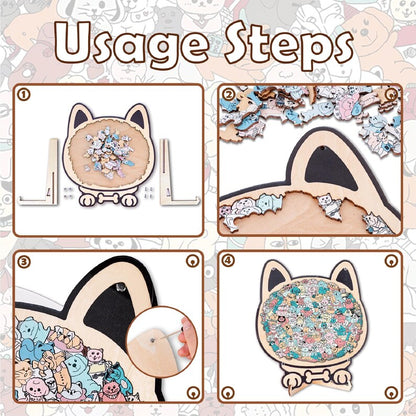 Dog Shaped Wooden Puzzle, Cute Dogs Jigsaw Puzzle for Adults, Dog Lover Gift, Unique Animal Puzzle, Challenging Family Game