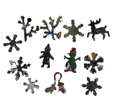 Winter Birds Unique Shaped Puzzles, Whimsy Puzzles For Adults, Logic Puzzle, Gifts For Couples, Wooden Jigsaw Puzzle, Irregular - 50 Piece