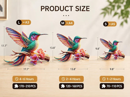 Magpie Bird Wooden Jigsaw Puzzle, Irregular Shape Puzzle, Educational Toy, Wildlife Art Puzzle, Birthday Gift