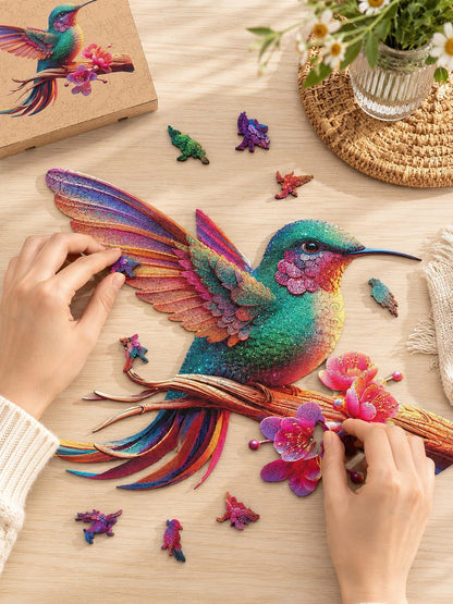 Magpie Bird Wooden Jigsaw Puzzle, Irregular Shape Puzzle, Educational Toy, Wildlife Art Puzzle, Birthday Gift