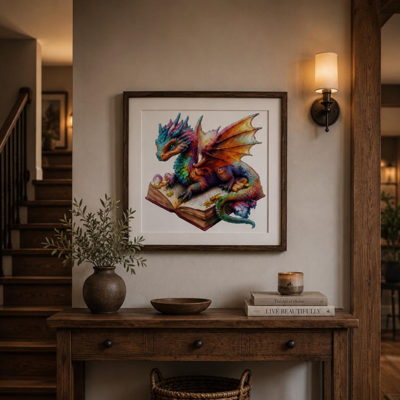 Dragon Wooden Puzzle for Adults, Animal Shaped Jigsaw Puzzle, Fantasy Wood Brain Teaser, Unique Dragon Gift, Decorative Wall Art