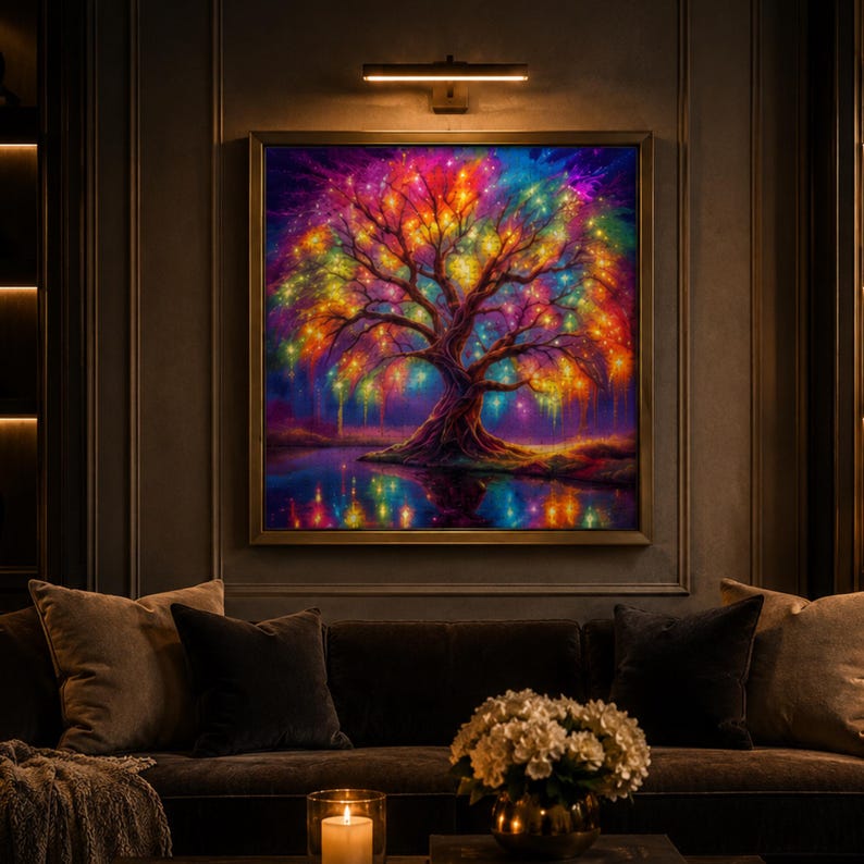 Colorful Tree Wooden Puzzle for Adults, Animal Shaped Jigsaw Puzzle, Unique Wooden Brain Teaser, Nature Puzzle Gift, Tree Wall Art Decor