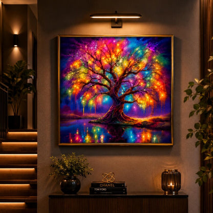 Colorful Tree Wooden Puzzle for Adults, Animal Shaped Jigsaw Puzzle, Unique Wooden Brain Teaser, Nature Puzzle Gift, Tree Wall Art Decor