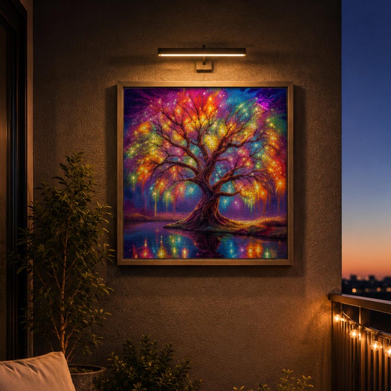 Colorful Tree Wooden Puzzle for Adults, Animal Shaped Jigsaw Puzzle, Unique Wooden Brain Teaser, Nature Puzzle Gift, Tree Wall Art Decor