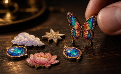 Butterfly Handmade Wooden Jigsaw Puzzle, Stained Glass Flowers, Art Gift